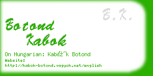 botond kabok business card